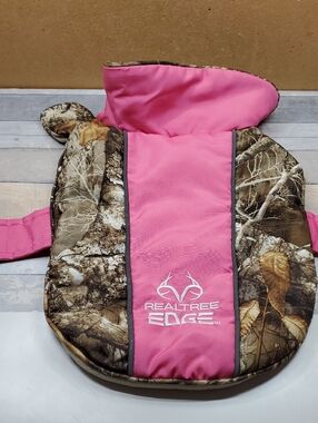 Realtree Pink and Camouflage Dog Jacket Size Medium